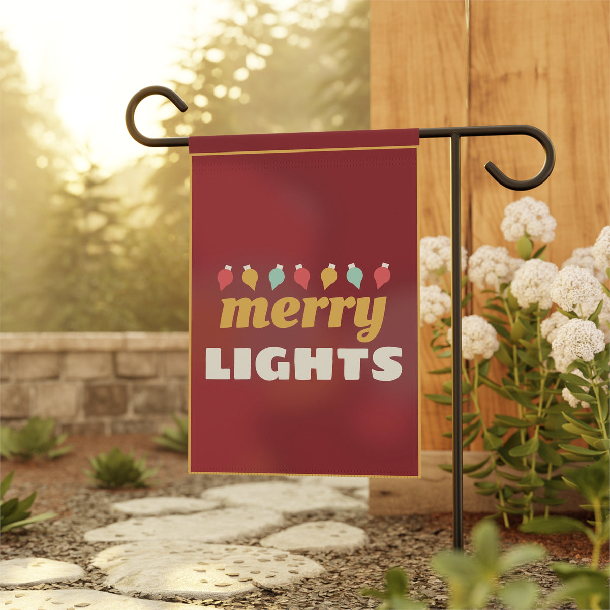 Merry Lights Garden Flag