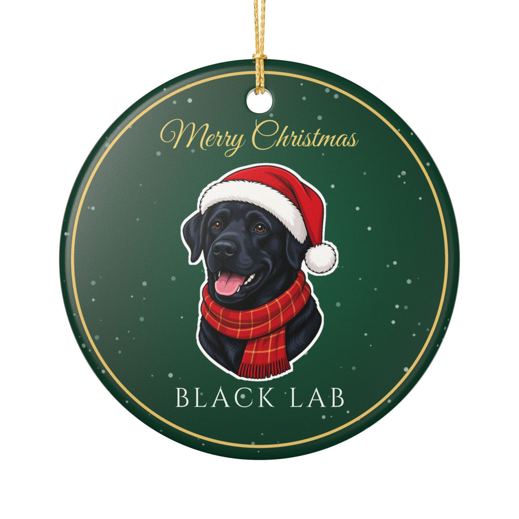 Black Lab Dog Christmas Ornament