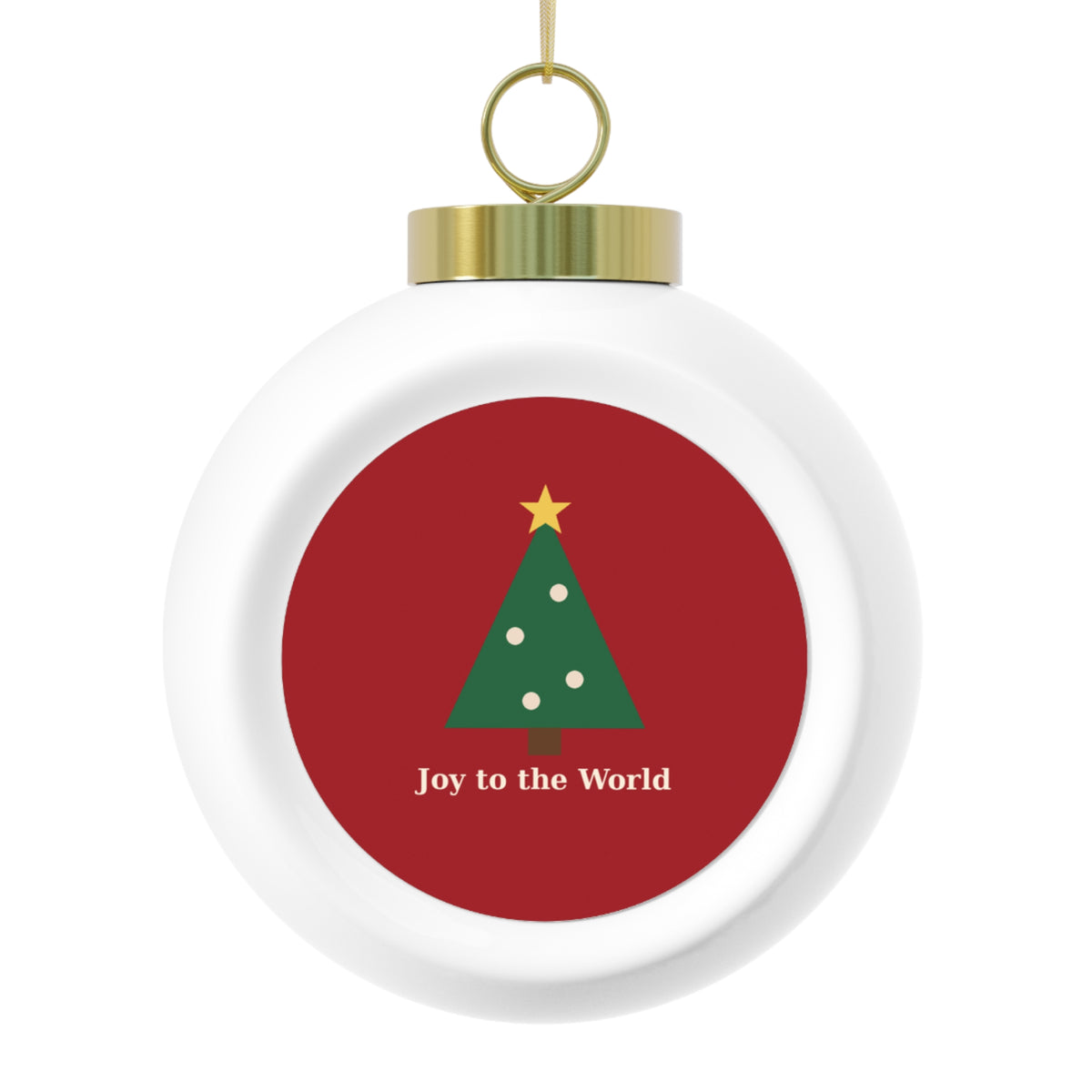 Joy to the World Glass Ball Ornament