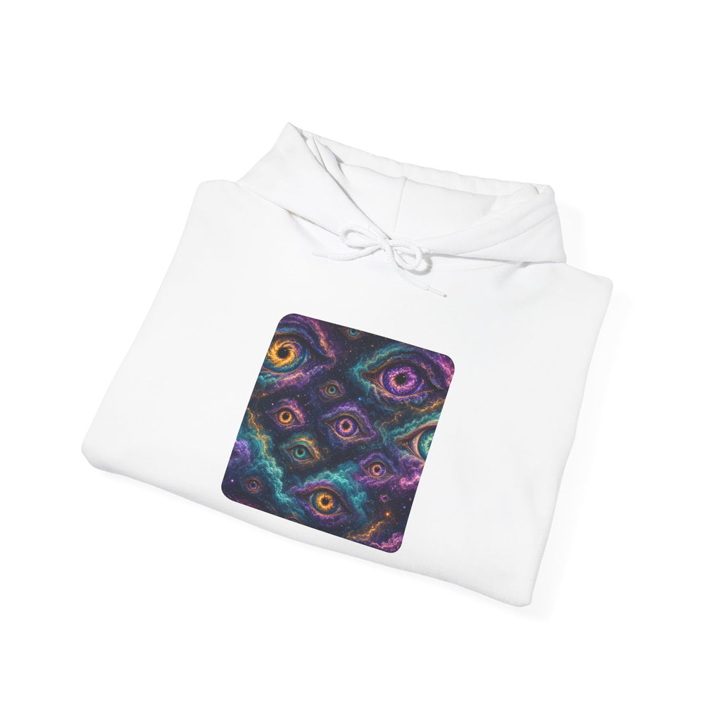 Cosmic Eyes Abstract Art Hoodie – unique art gift, photo 7