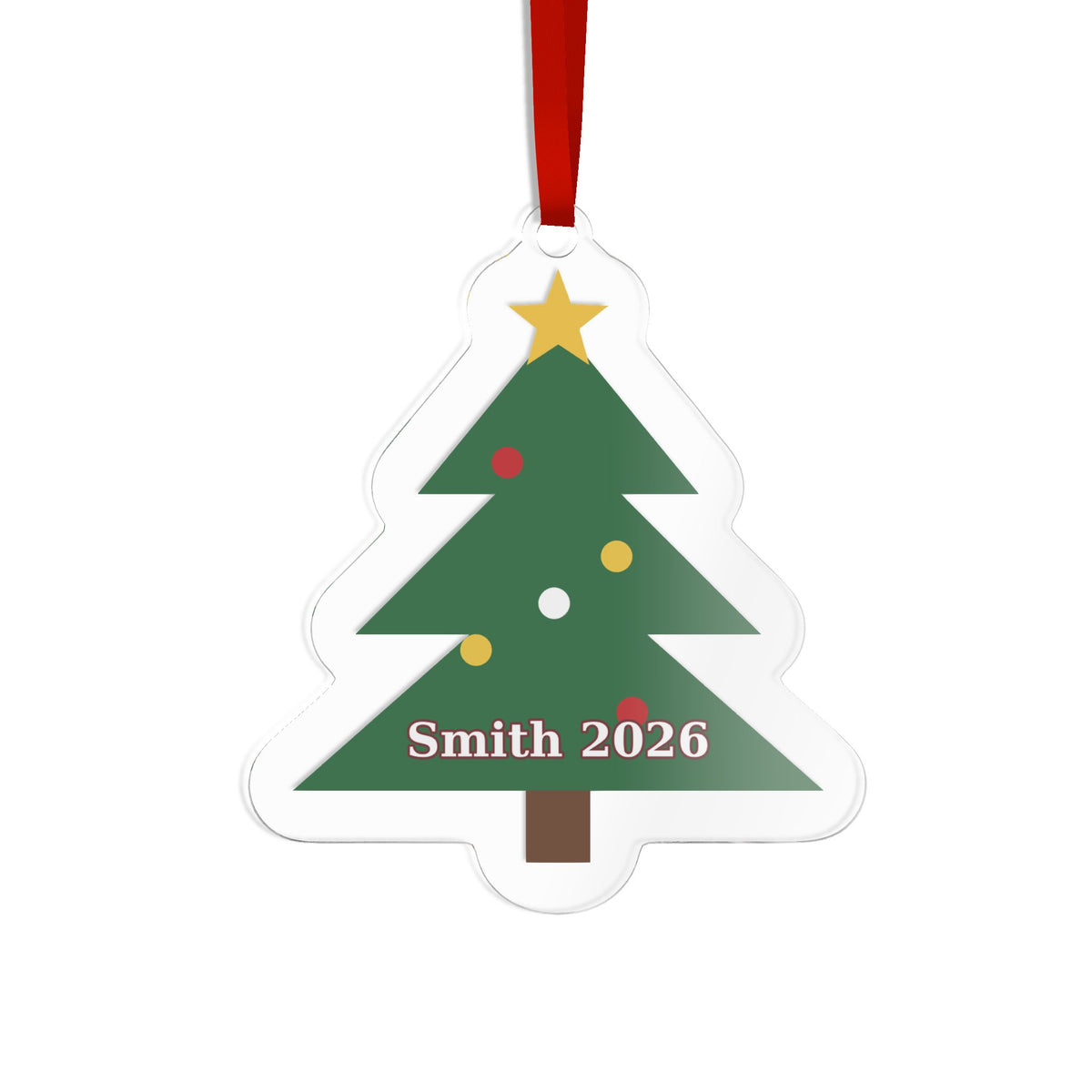 Family Christmas Tree Acrylic Ornament