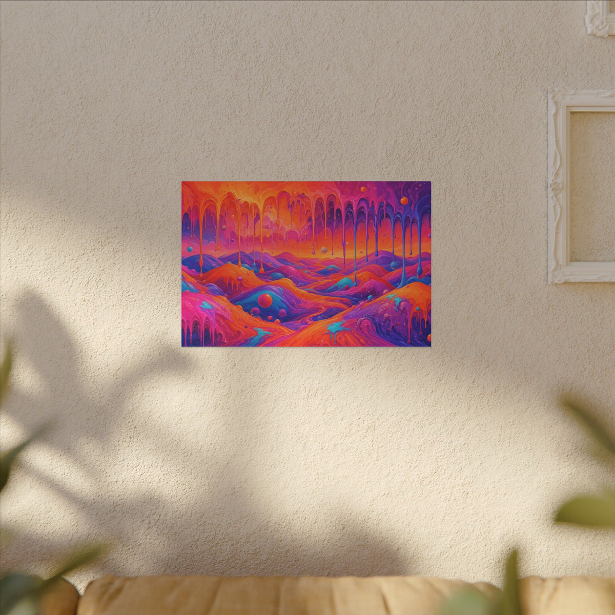 Melting Sunset Abstract Canvas Wall Art – unique art gift, photo 5