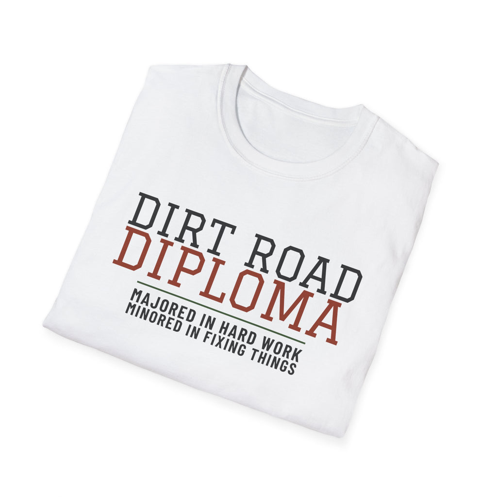 Dirt Road Diploma Funny Country T-Shirt – Gifted Porch, view 5