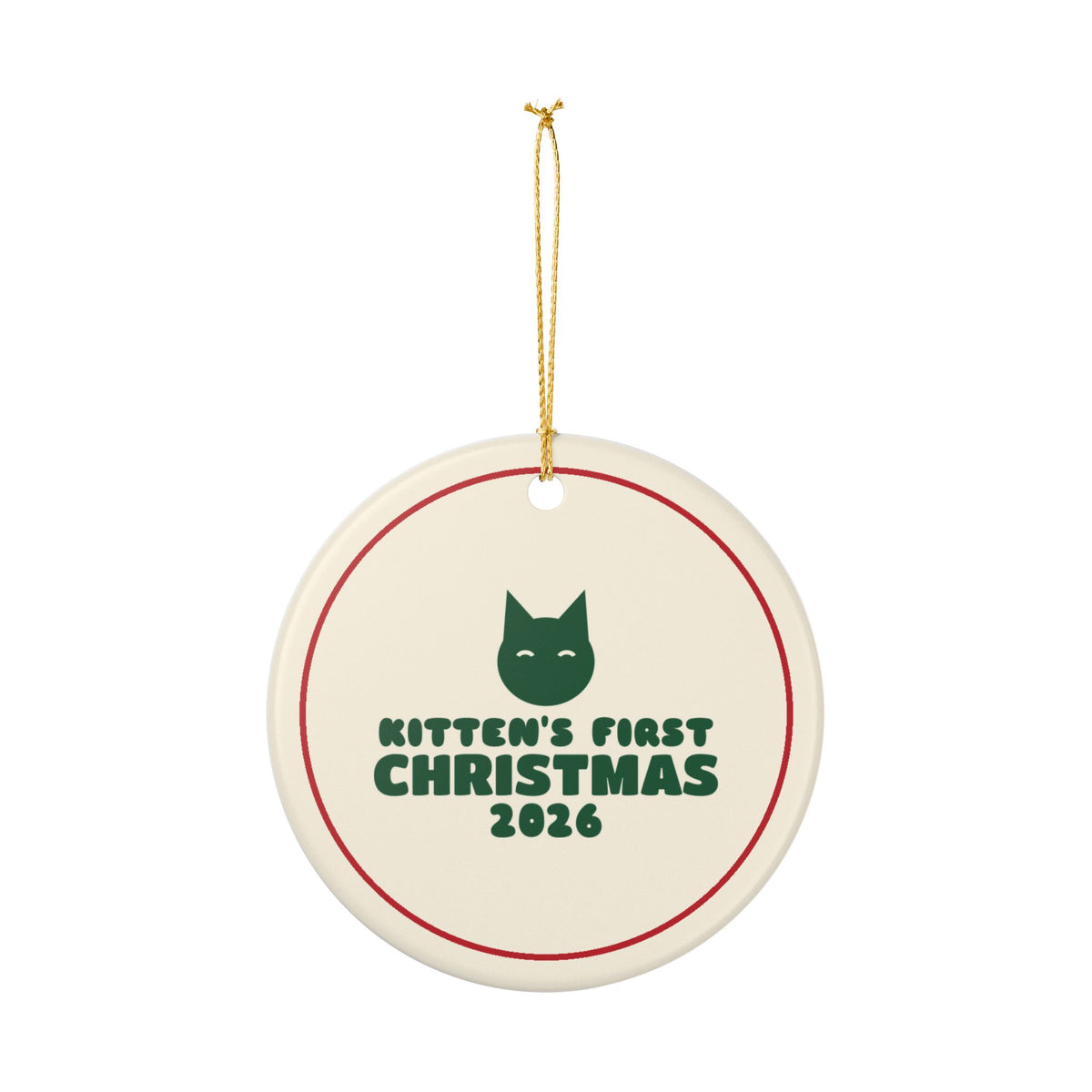 Kitten First Christmas Ornament