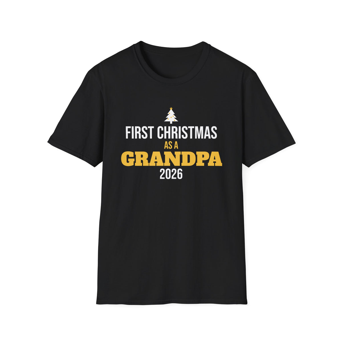 First Christmas As A Grandpa 2026 T-Shirt New Grandpa Holiday Gift Tee – Gifted Porch