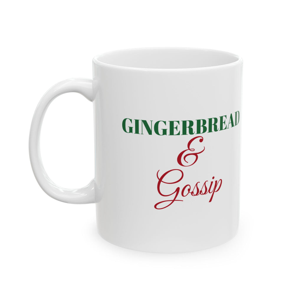 Gingerbread And Gossip Funny Christmas Mug – Gifted Porch, view 1