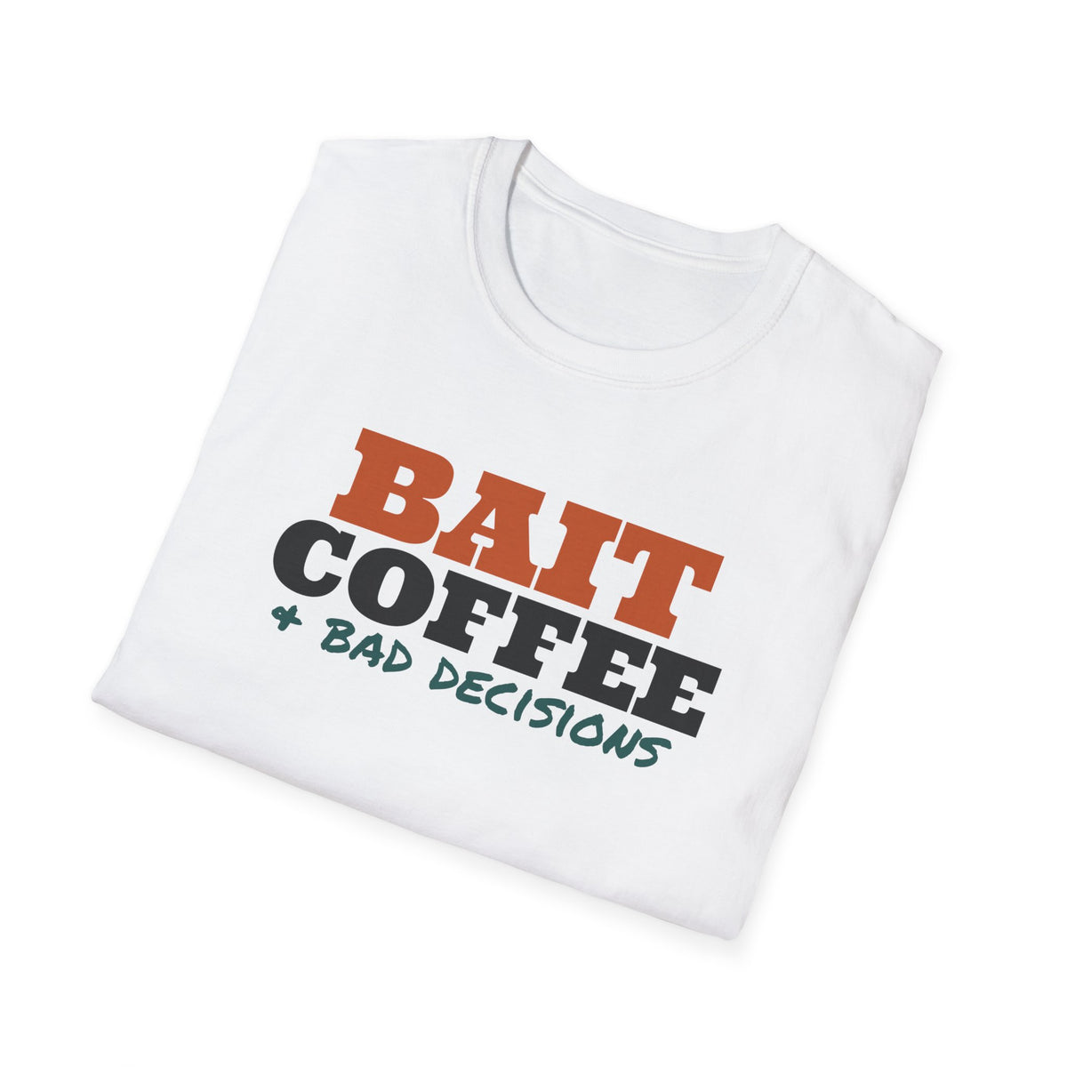Bait Coffee And Bad Decisions Funny Fishing T-Shirt – Gifted Porch, view 5