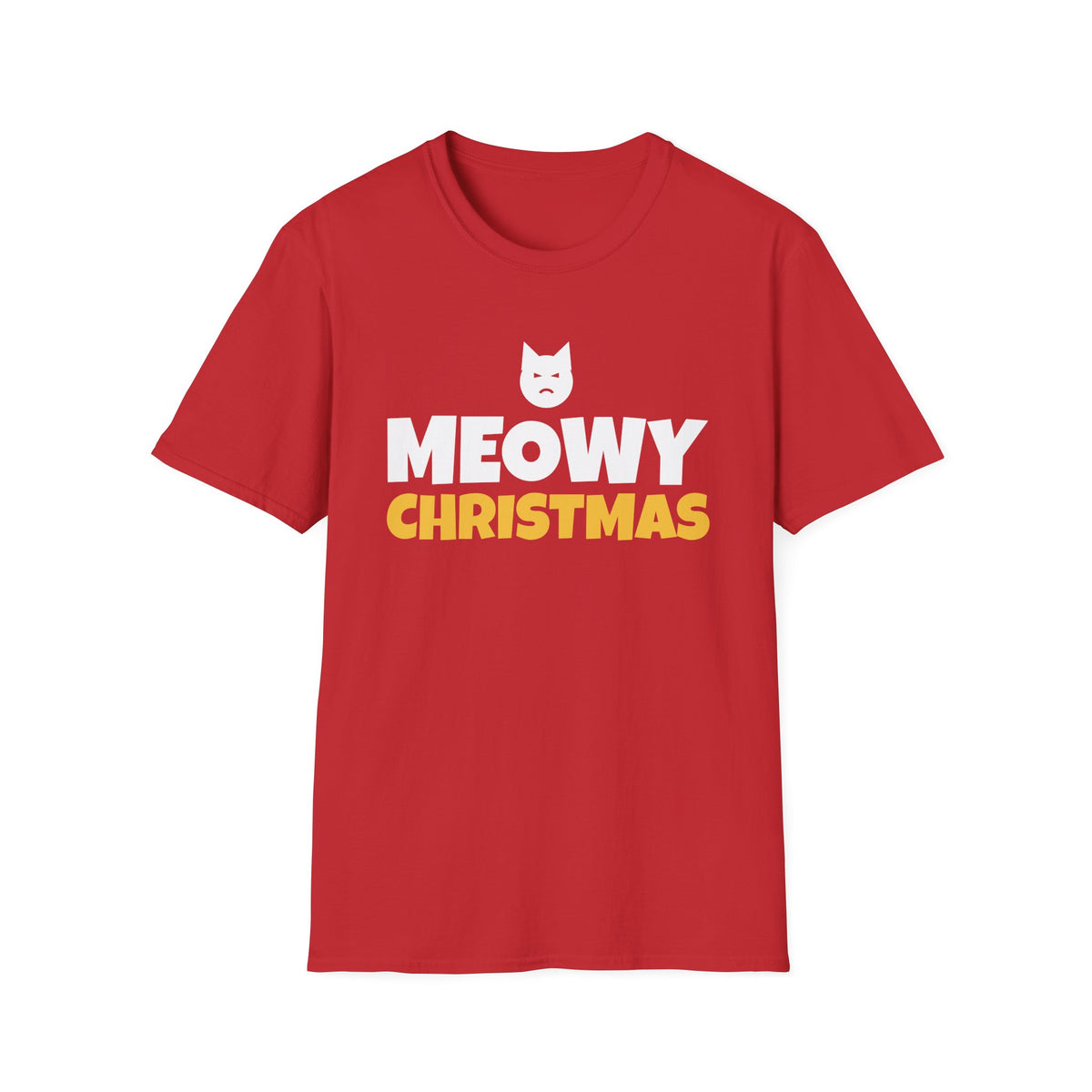 Meowy Christmas Funny Cat T-Shirt Cat Lover Holiday Gift Tee – Gifted Porch
