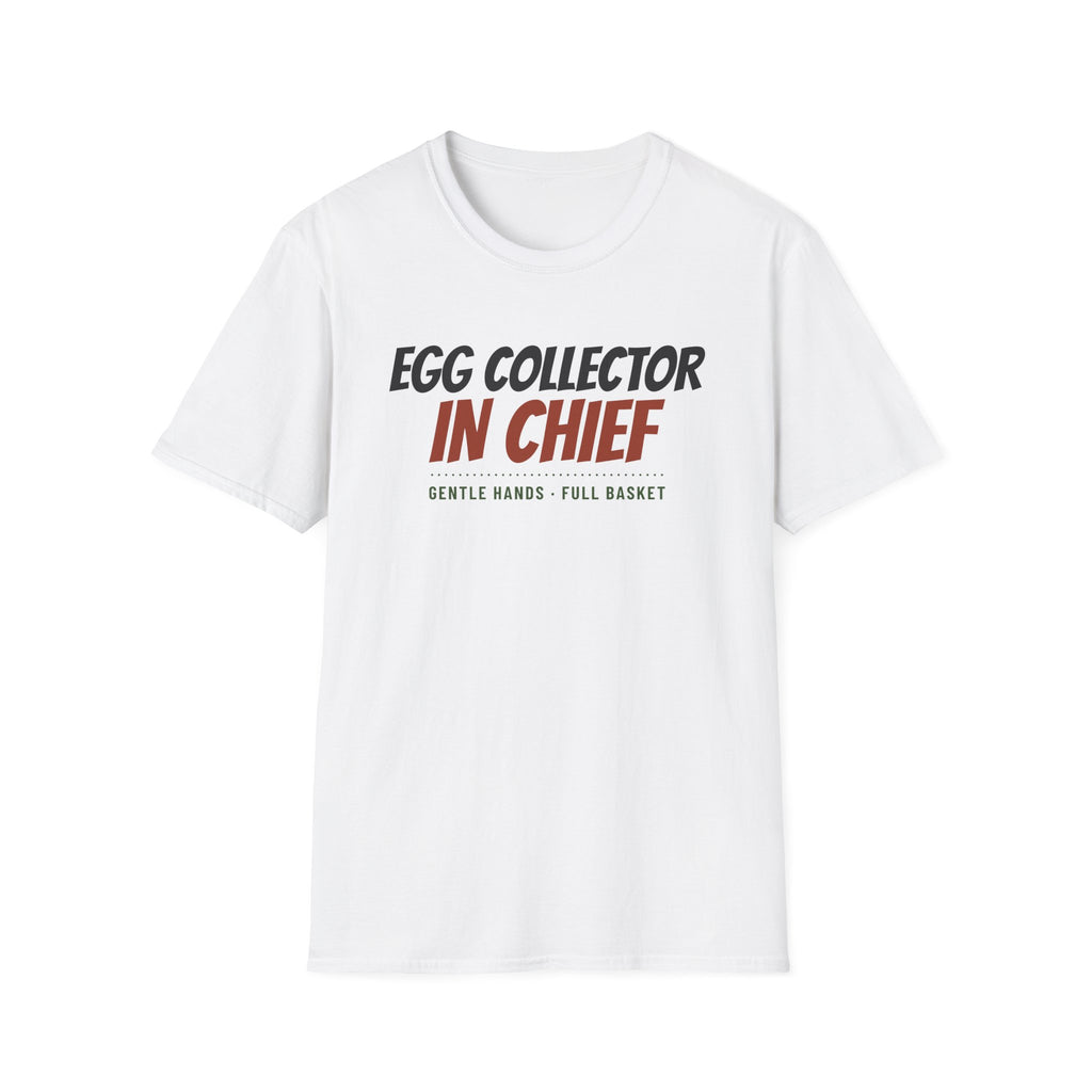Egg Collector In Chief Funny Chicken T-Shirt – Gifted Porch, view 1