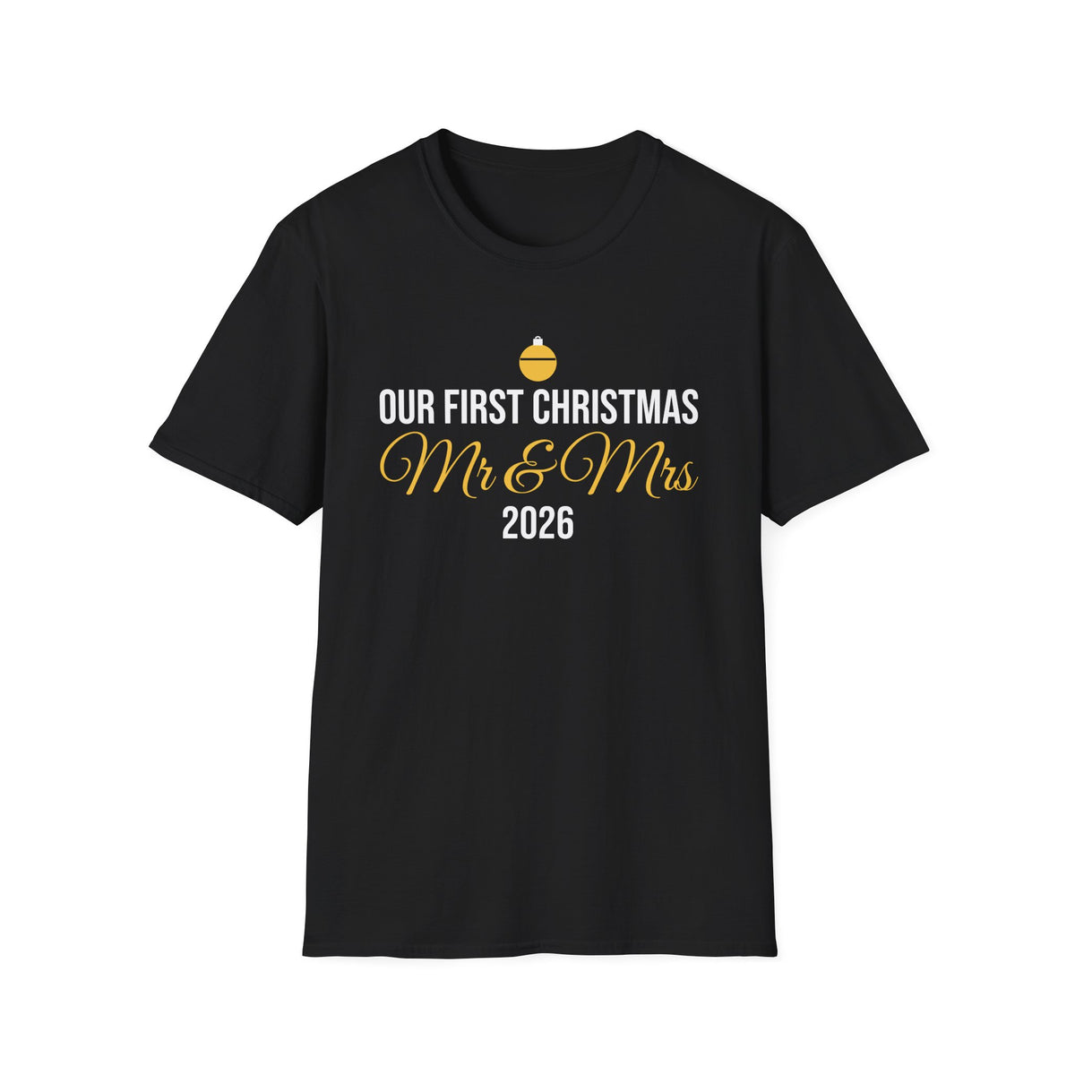 Our First Christmas As Mr And Mrs 2026 T-Shirt Newlywed Holiday Gift Tee – Gifted Porch