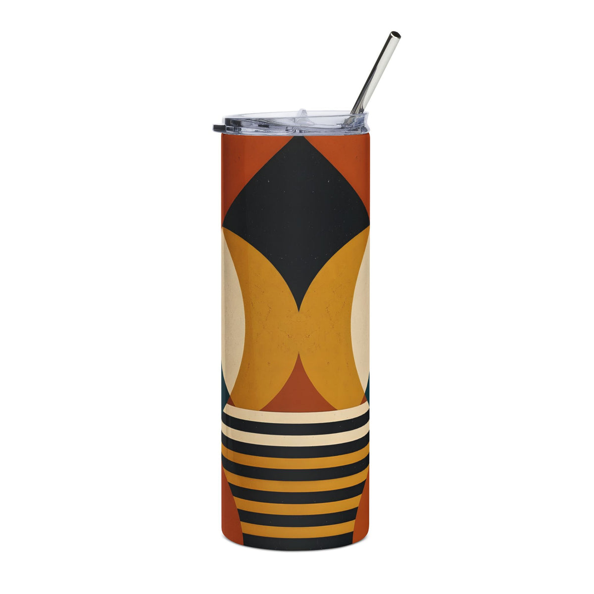 Mid-Century Shapes 20oz tumbler – abstract art insulated tumbler by Gifted Porch