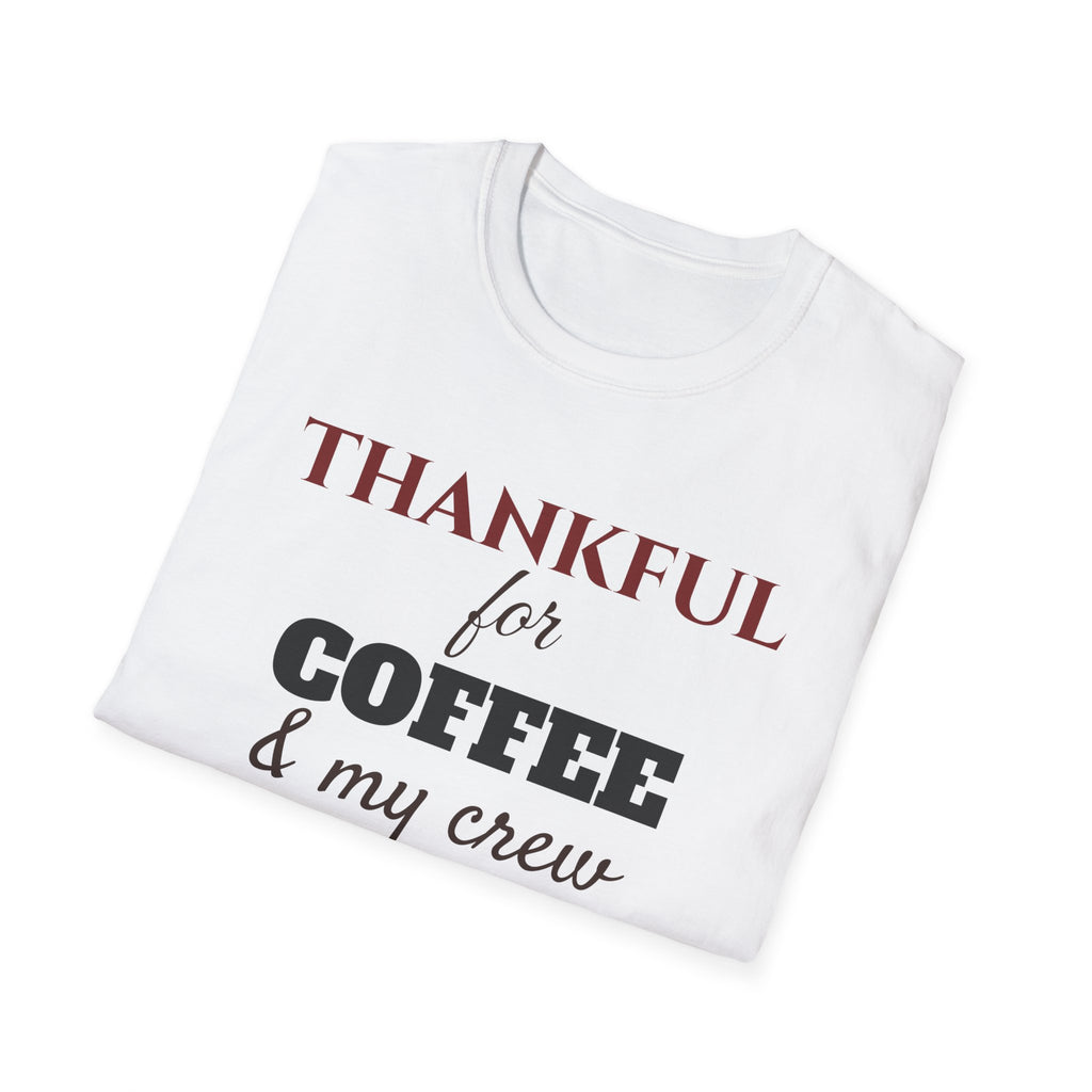 Thankful For Coffee And My Crew Fall T-Shirt – Gifted Porch, view 9