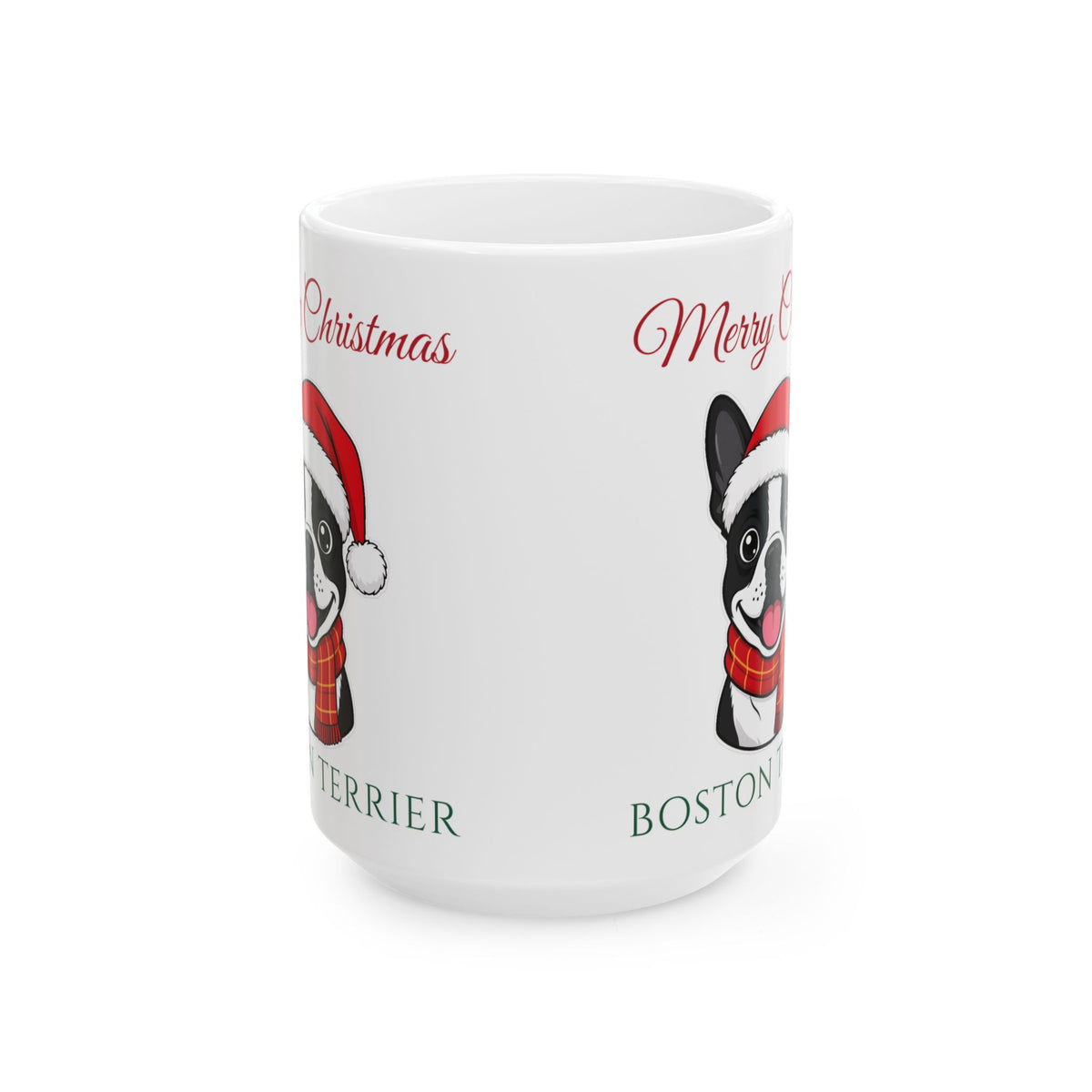 Boston Terrier Dog Christmas Mug