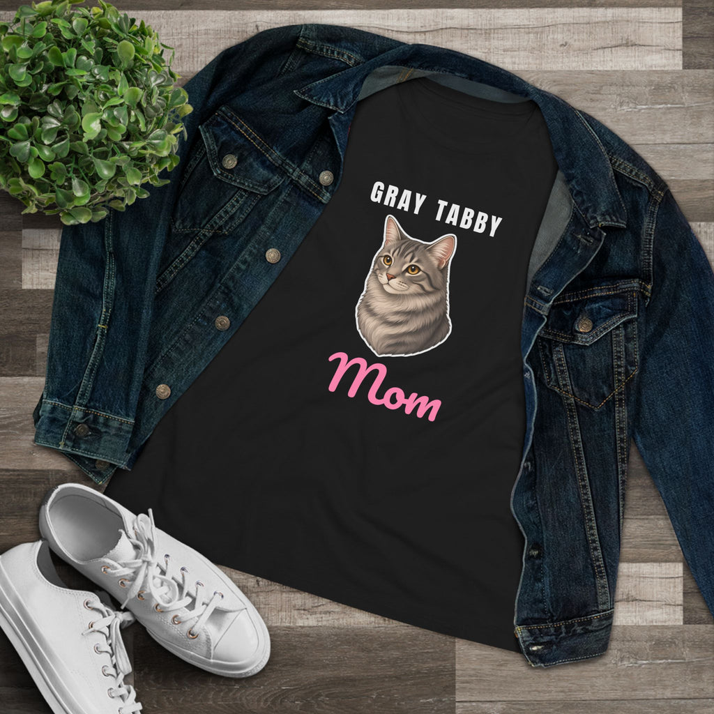 Gray Tabby Cat Mom Women's Tee