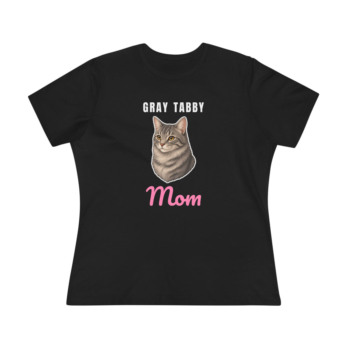 Gray Tabby Cat Mom Women's Tee