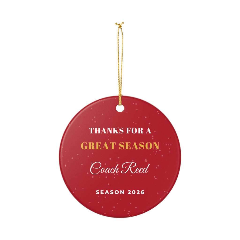 Thanks For A Great Season Personalized Coach Ornament 2026 – Gifted Porch, view 4