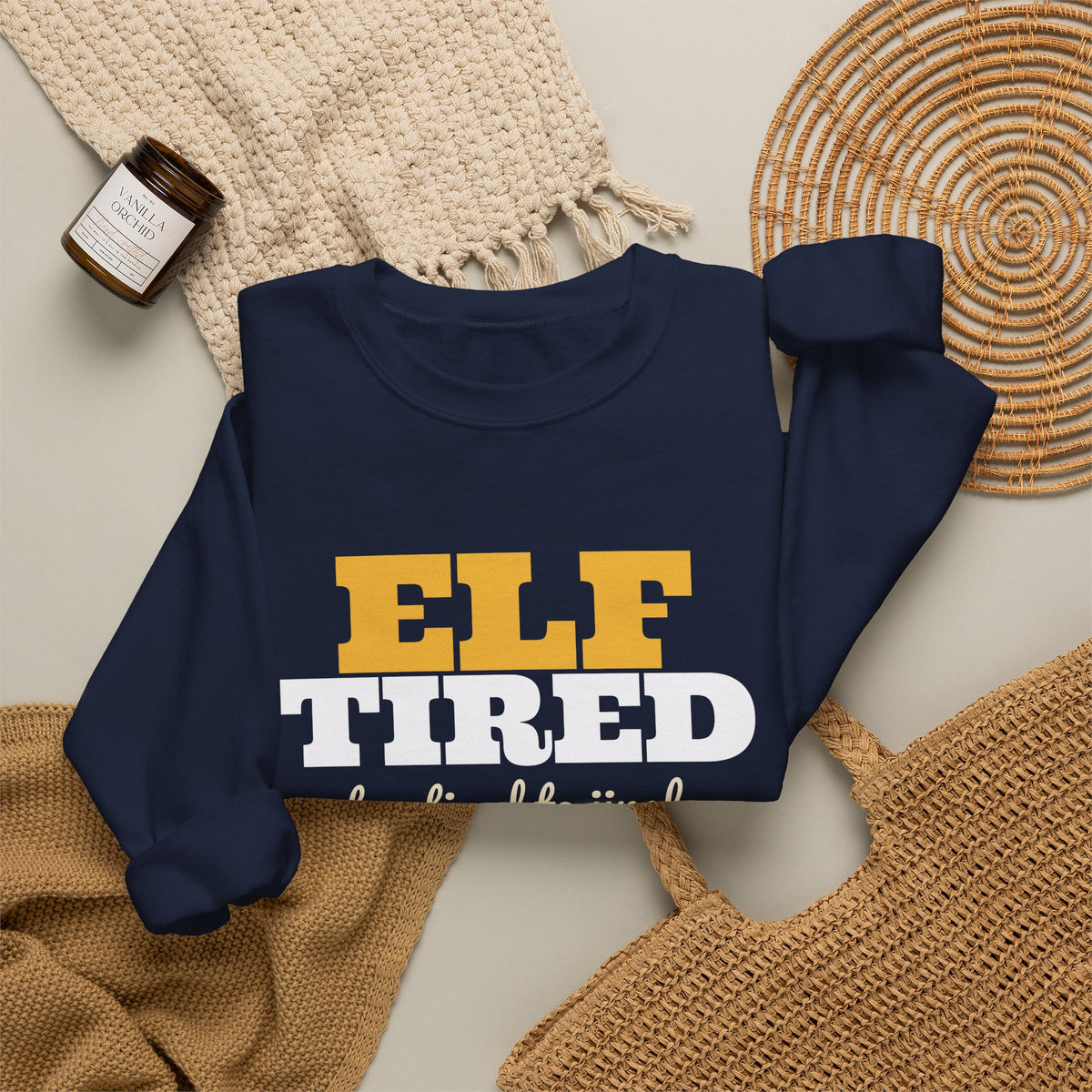 Elf Tired Christmas Sweatshirt