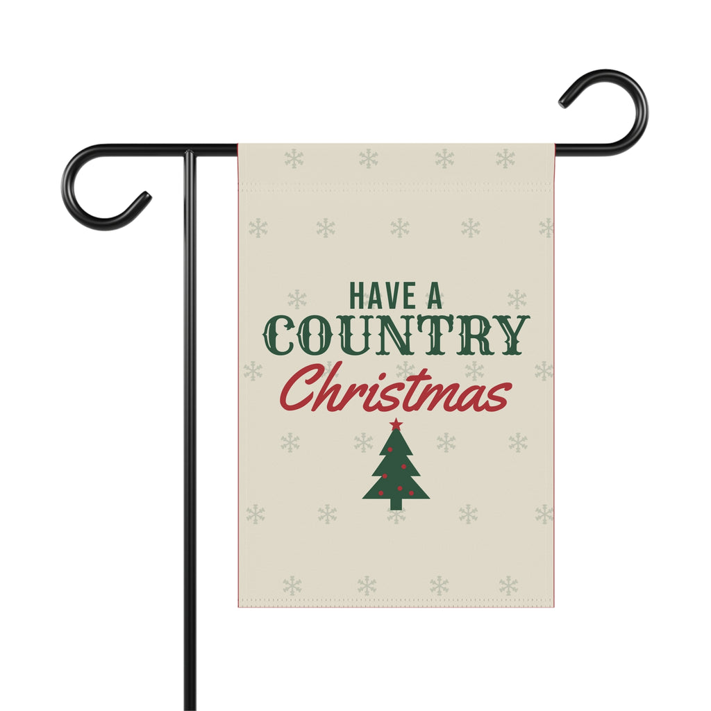 Country Christmas Garden Flag
