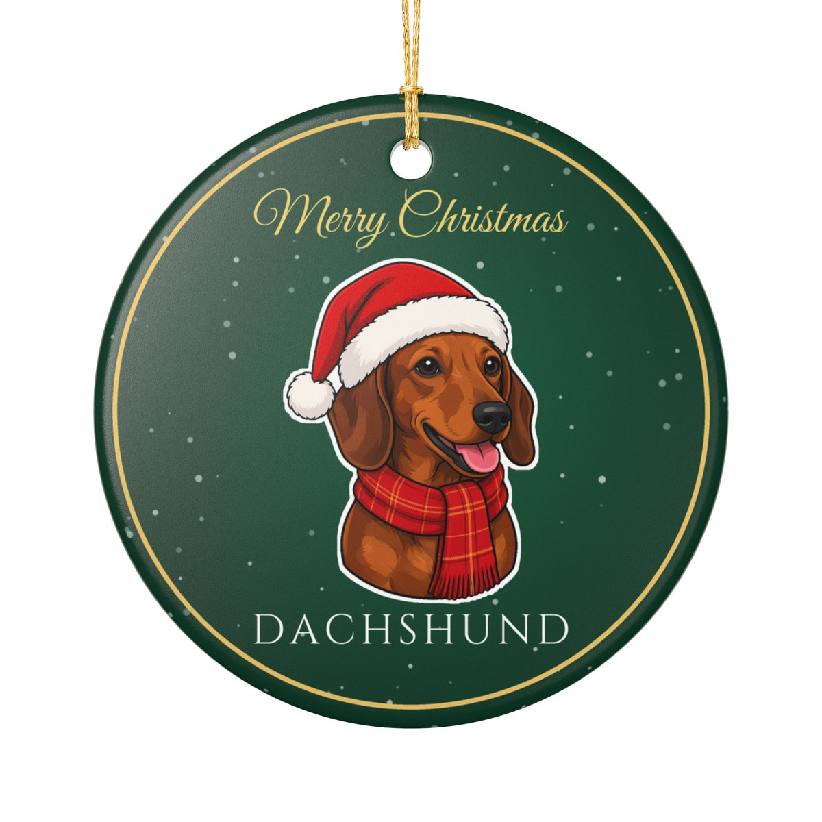 Dachshund Dog Christmas Ornament