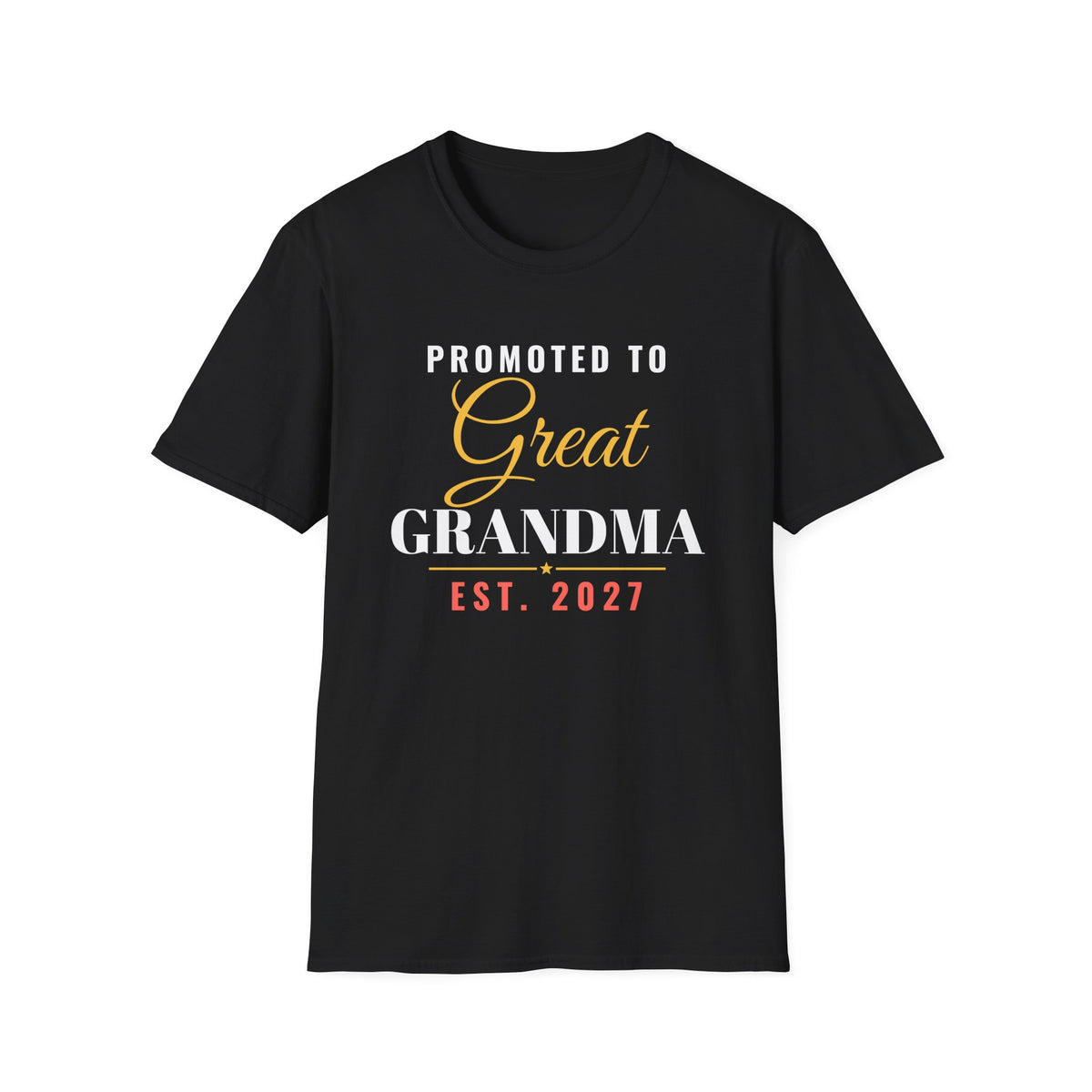 Promoted To Great Grandma Est 2027 T-Shirt – Gifted Porch, view 2