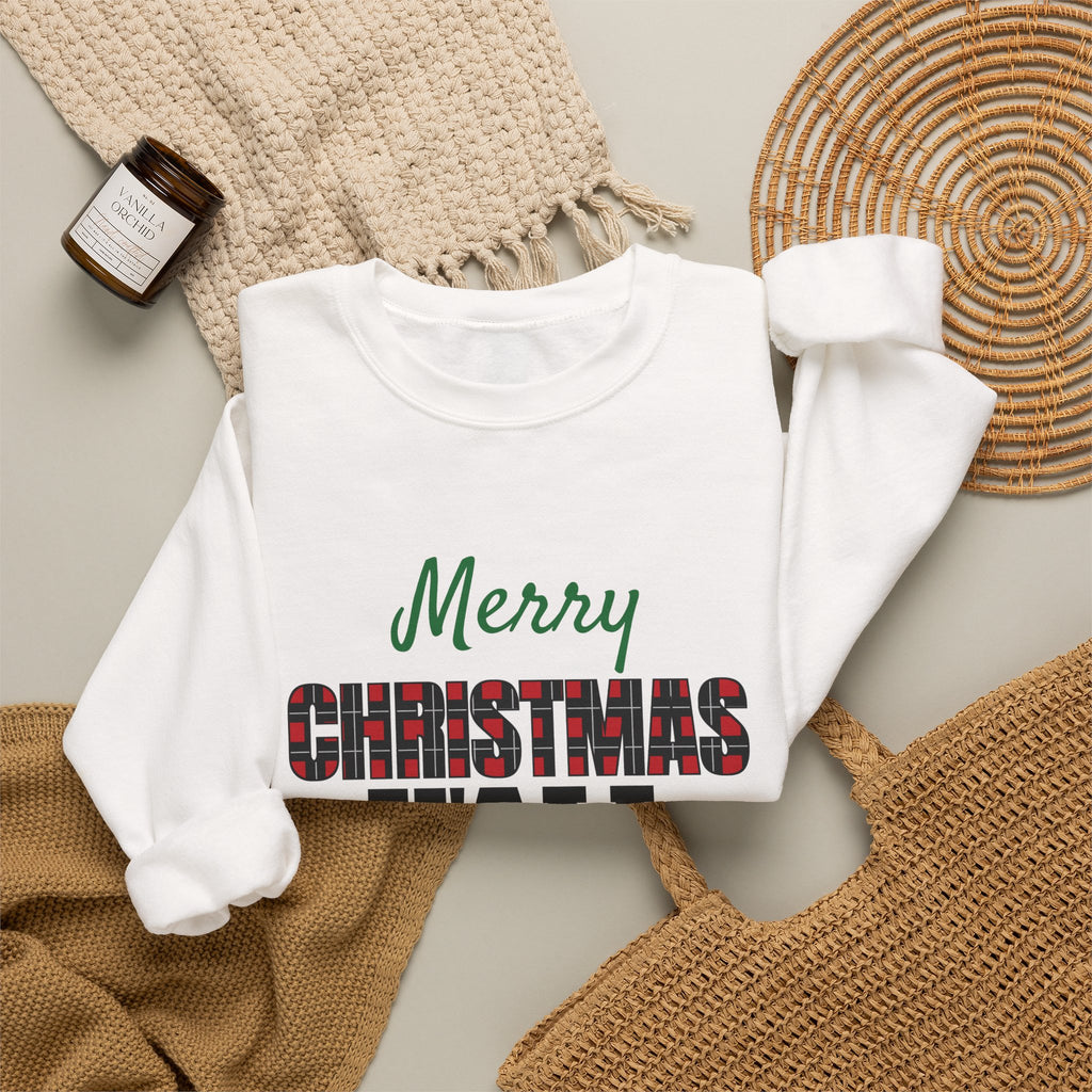 Merry Christmas Y'all Plaid Sweatshirt