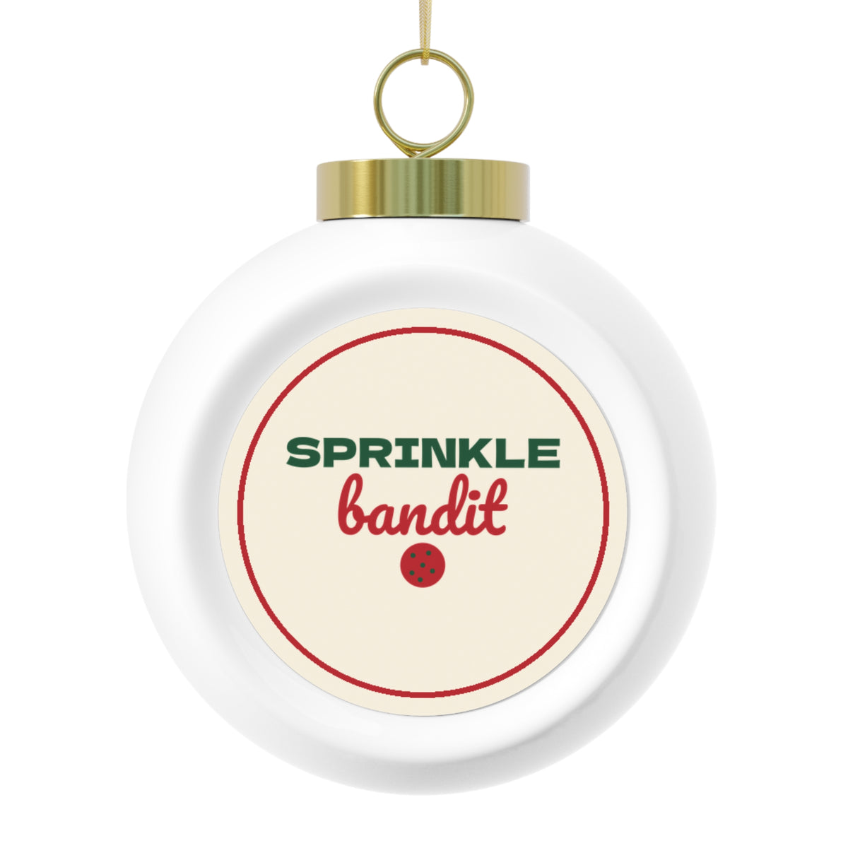 Sprinkle Bandit Glass Ball Ornament