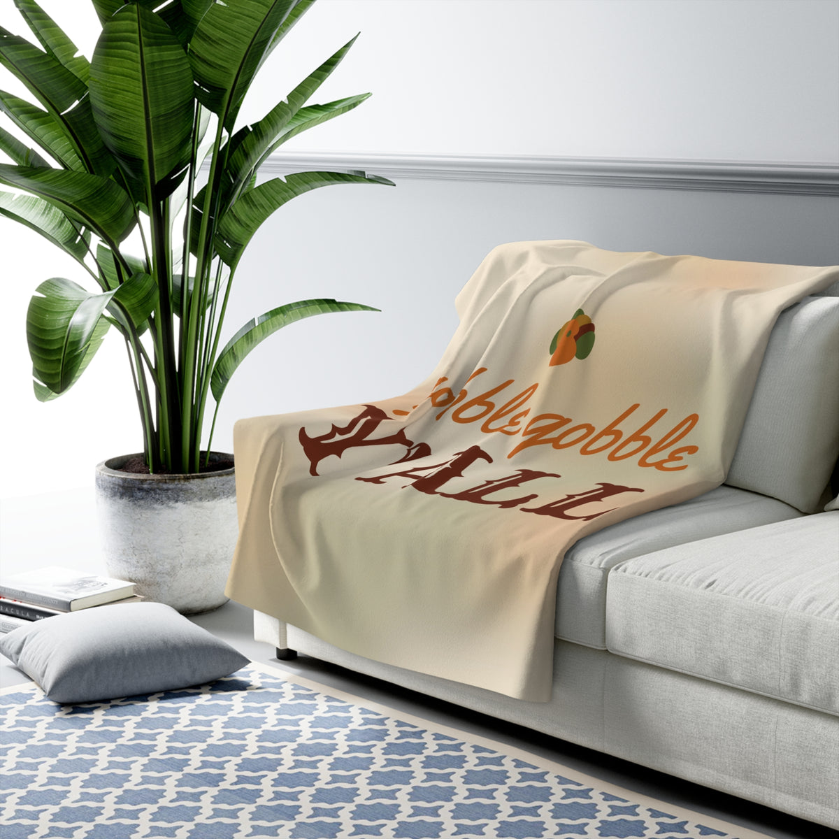 Gobble Gobble Y'all Sherpa Blanket