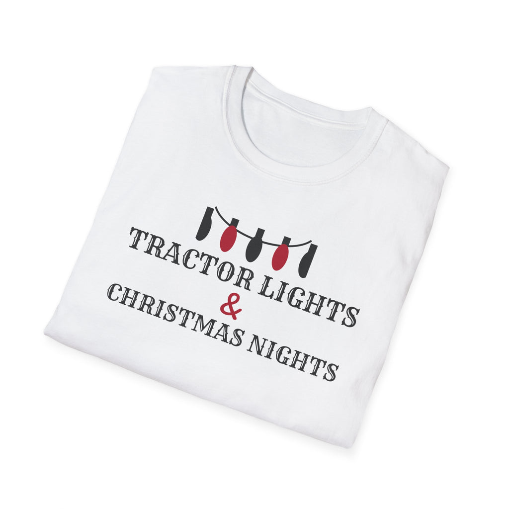 Tractor Lights And Christmas Nights Farm T-Shirt – Gifted Porch, view 7