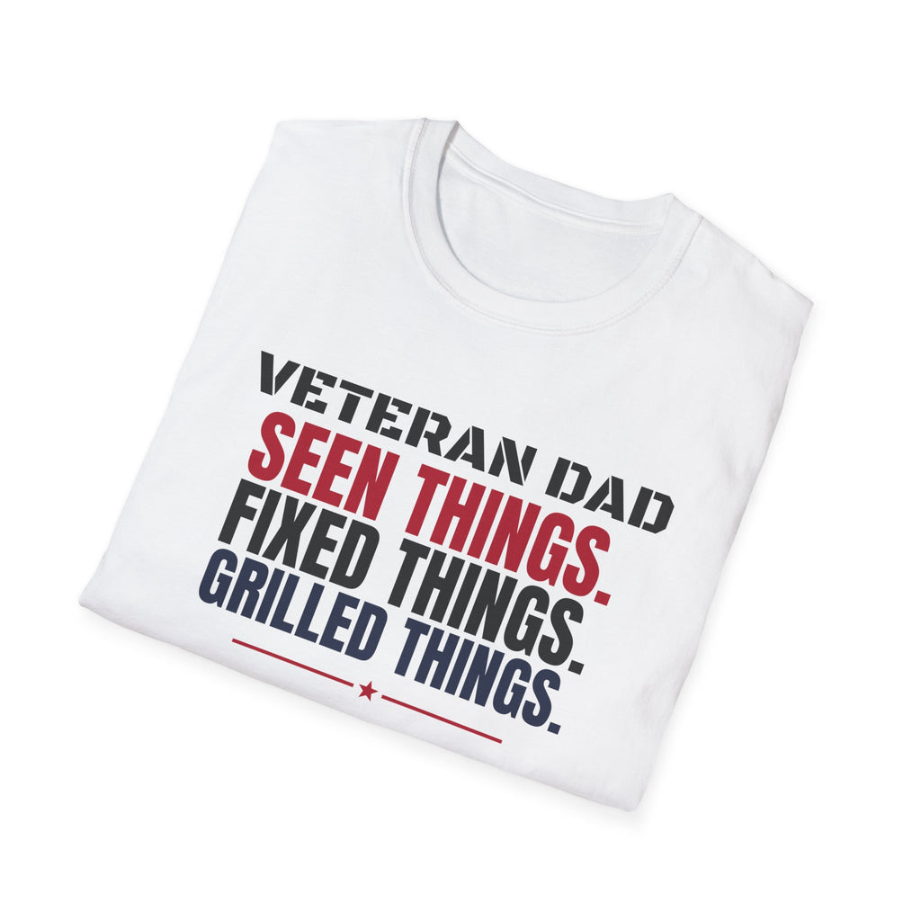 Veteran Dad Seen Things Fixed Things Grilled Things T-Shirt – Gifted Porch, view 5
