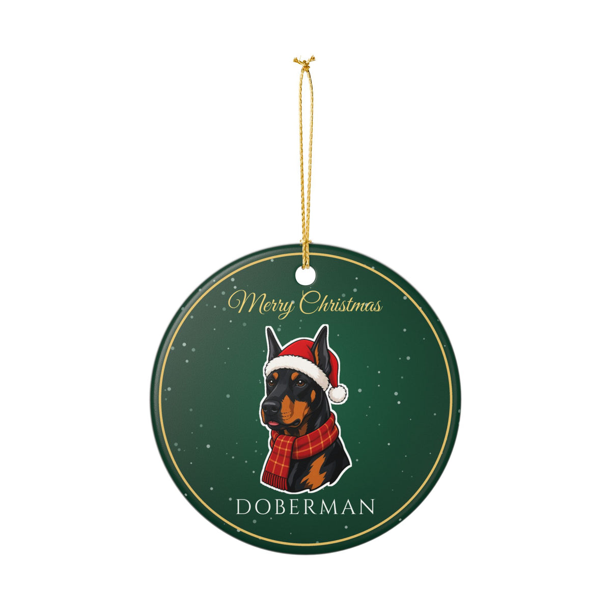 Doberman Dog Christmas Ornament