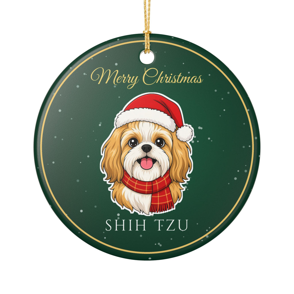Shih Tzu Dog Christmas Ornament