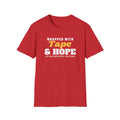 Wrapped With Tape And Hope Christmas Gift Wrapping T-Shirt – Gifted Porch, view 4