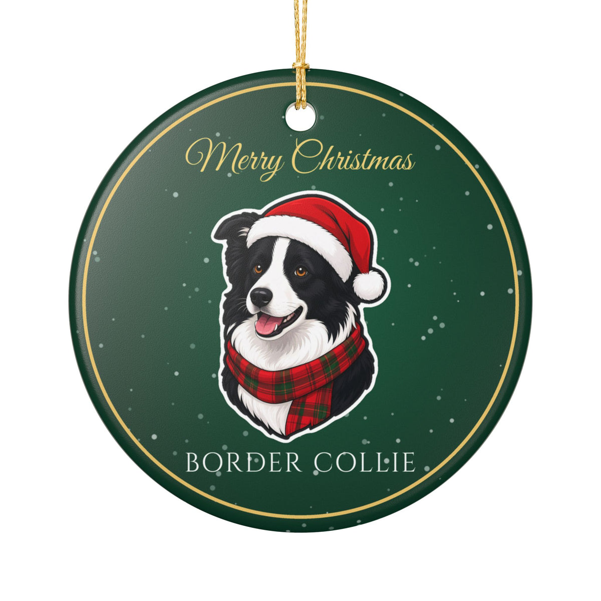 Border Collie Dog Christmas Ornament – Gifted Porch, view 1