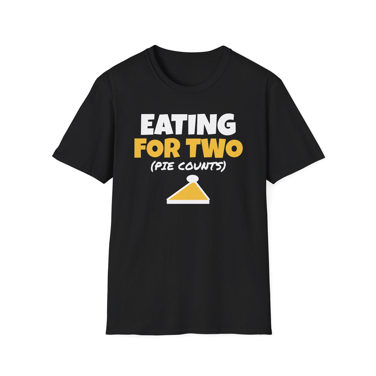 Eating For Two Pie Counts Thanksgiving Pregnancy T-Shirt – Gifted Porch, view 2