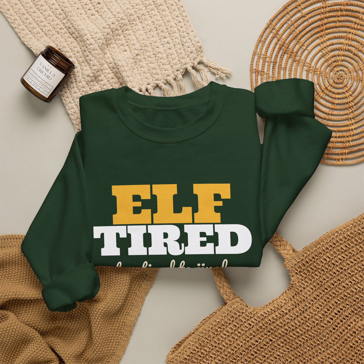 Elf Tired Christmas Sweatshirt