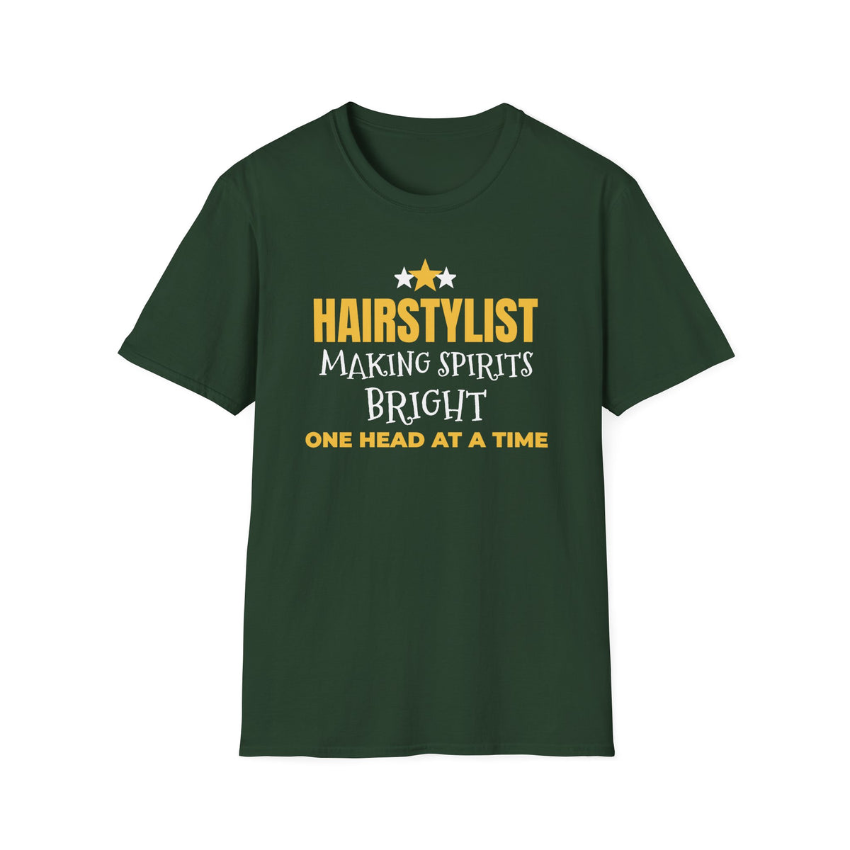 Hairstylist Making Spirits Bright One Head At A Time Christmas T-Shirt Gift – Gifted Porch