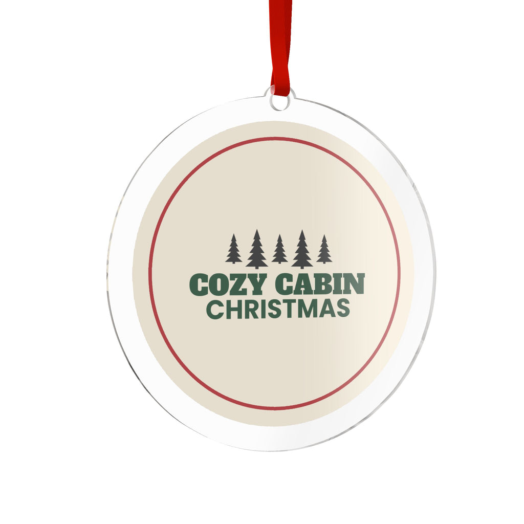 Cozy Cabin Christmas Acrylic Ornament