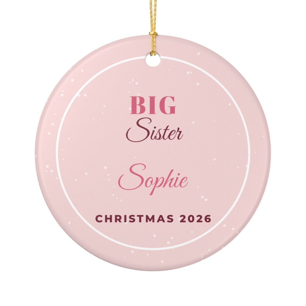 Big Sister Personalized Christmas Ornament 2026 – Gifted Porch, view 2