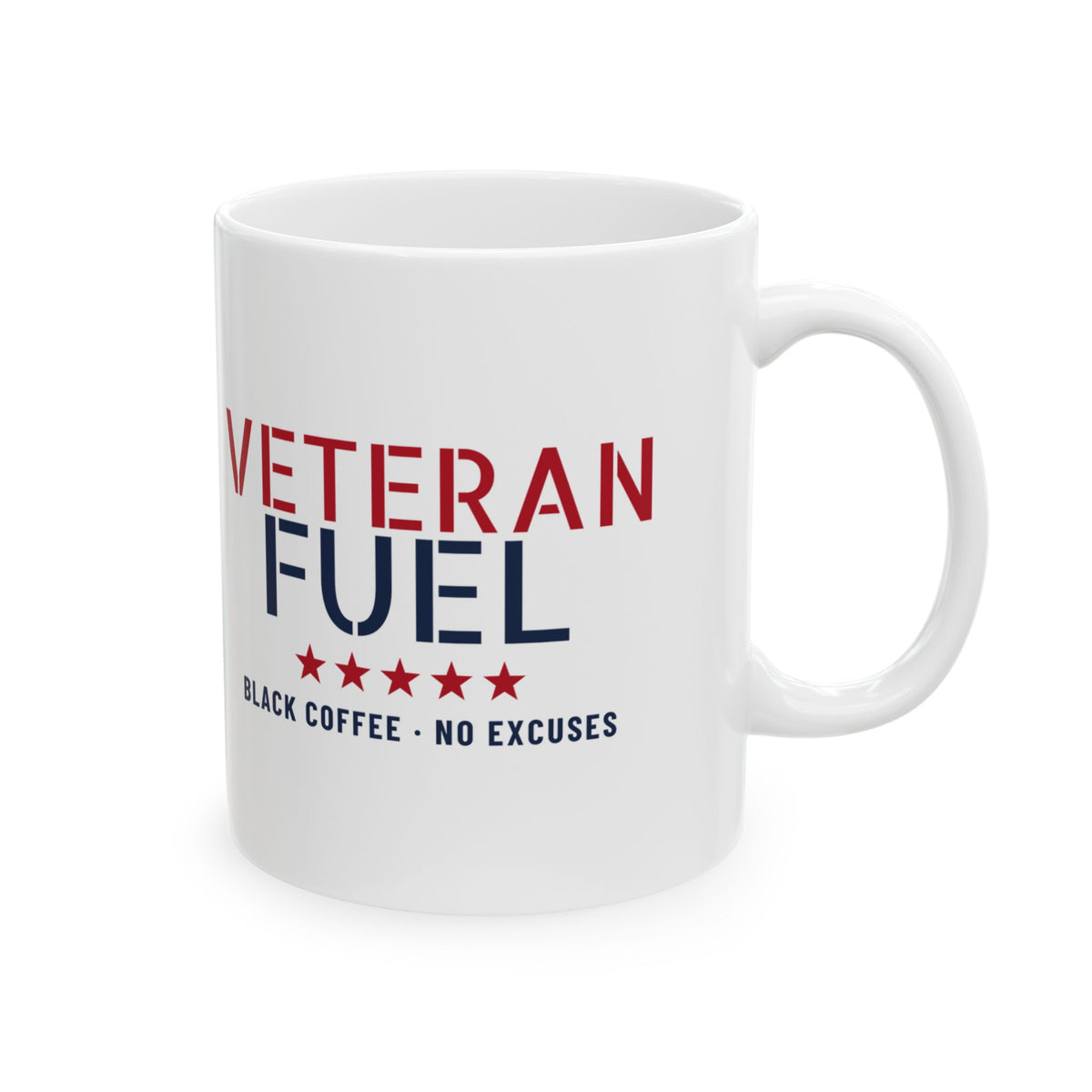 Veteran Fuel Black Coffee No Excuses Mug Veteran Gift – Gifted Porch, view 5