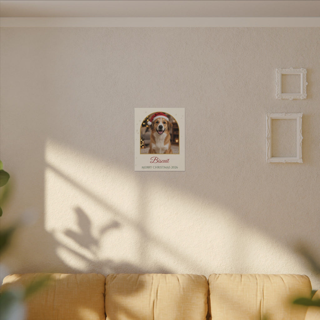 Custom Pet Portrait Christmas Canvas With Name – Gifted Porch