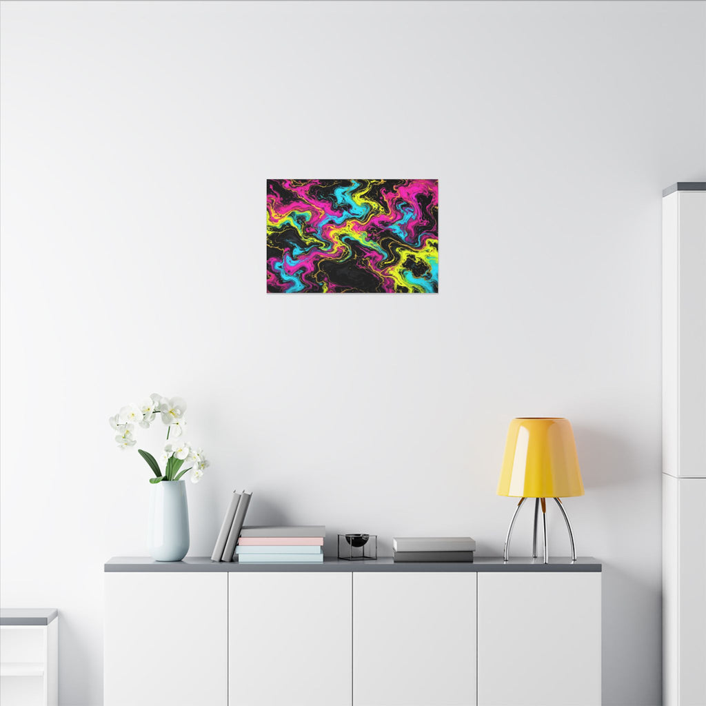 Neon Marble Abstract Canvas Wall Art – unique art gift, photo 9