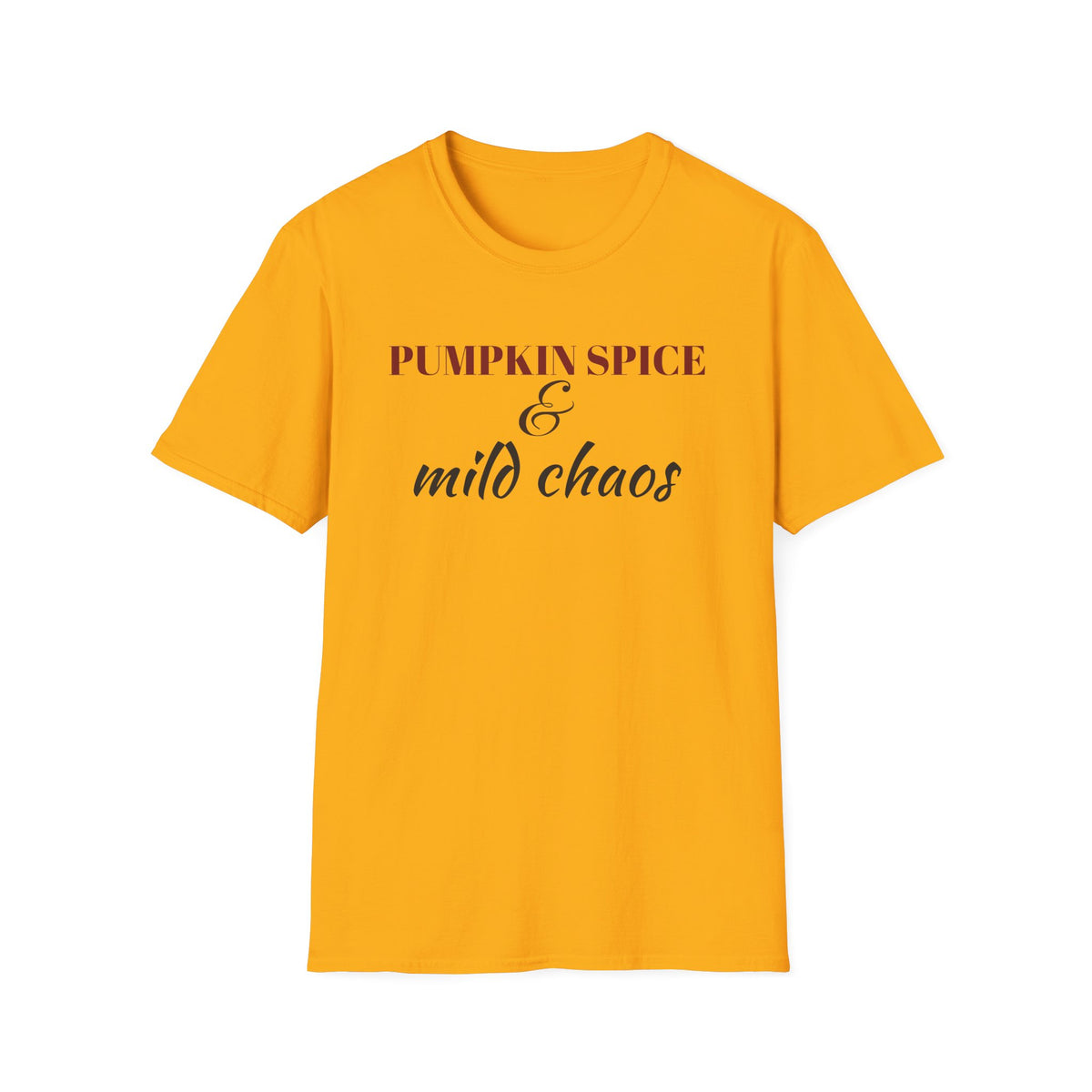 Pumpkin Spice And Mild Chaos Funny Fall Mom T-Shirt – Gifted Porch, view 3