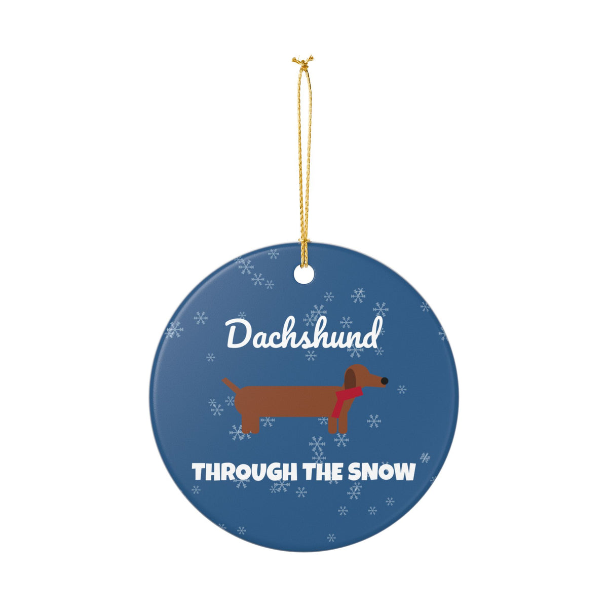 Dachshund Through The Snow Christmas Ornament Ceramic Wiener Dog Lover Gift – Gifted Porch