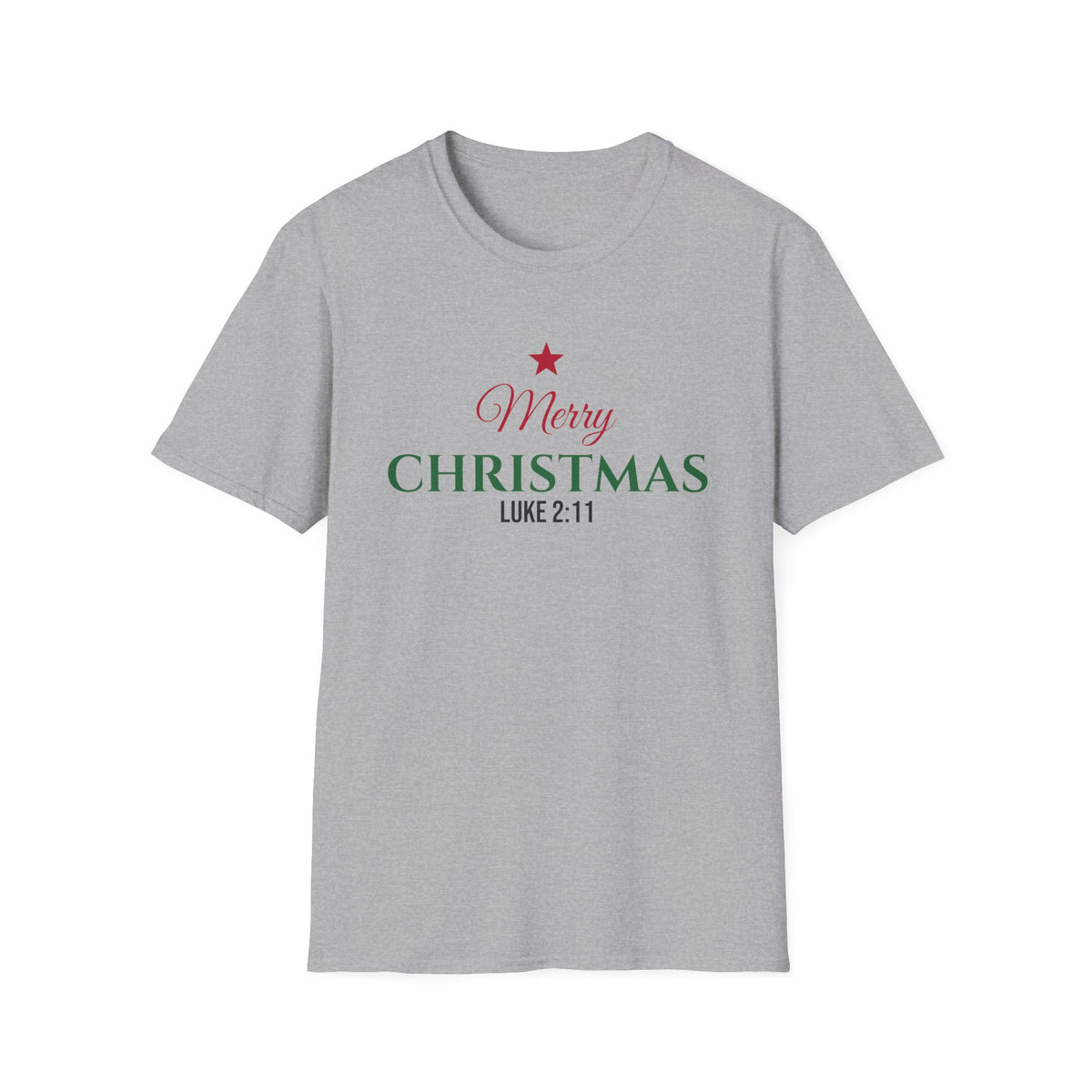 Merry Christmas Luke 2:11 Christian T-Shirt Savior Is Born Holiday Tee – Gifted Porch