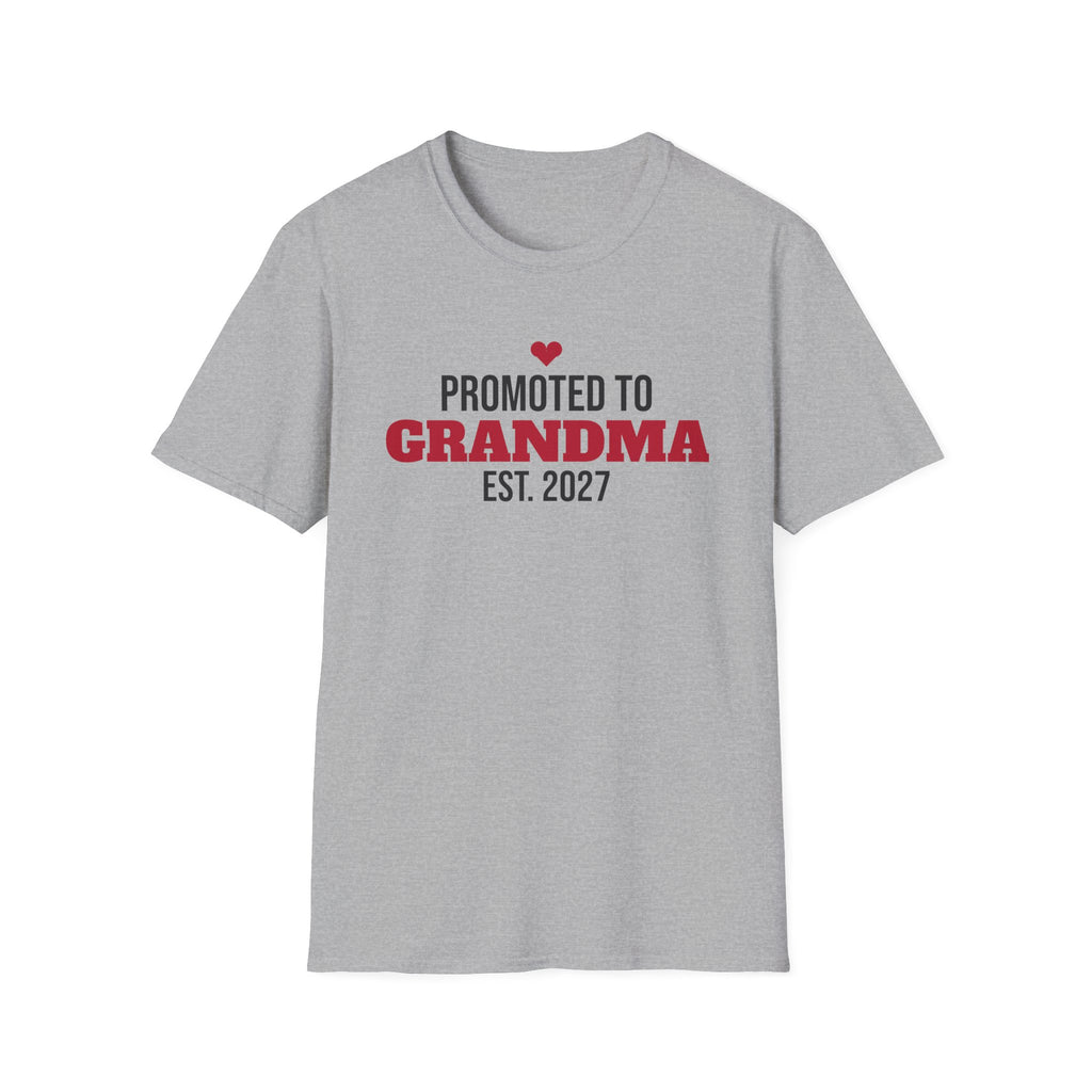 Promoted To Grandma Est 2027 T-Shirt Pregnancy Announcement New Grandma Tee – Gifted Porch