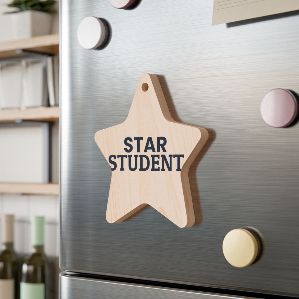 Star Student Wood Star Ornament