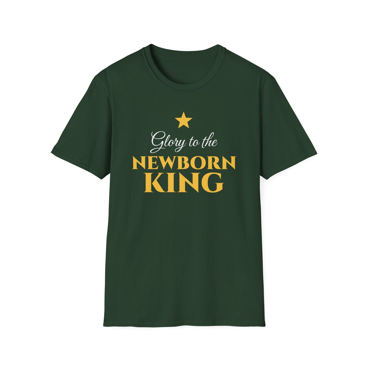 Glory To The Newborn King Christmas T-Shirt Christian Carol Faith Gift Tee – Gifted Porch