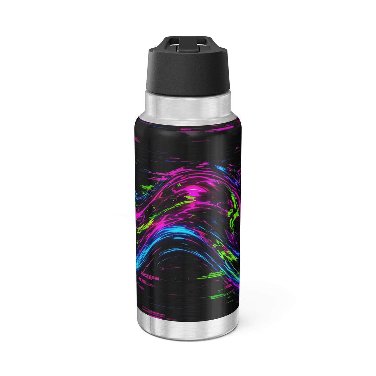 Glitch Wave 32oz tumbler – abstract art insulated tumbler by Gifted Porch