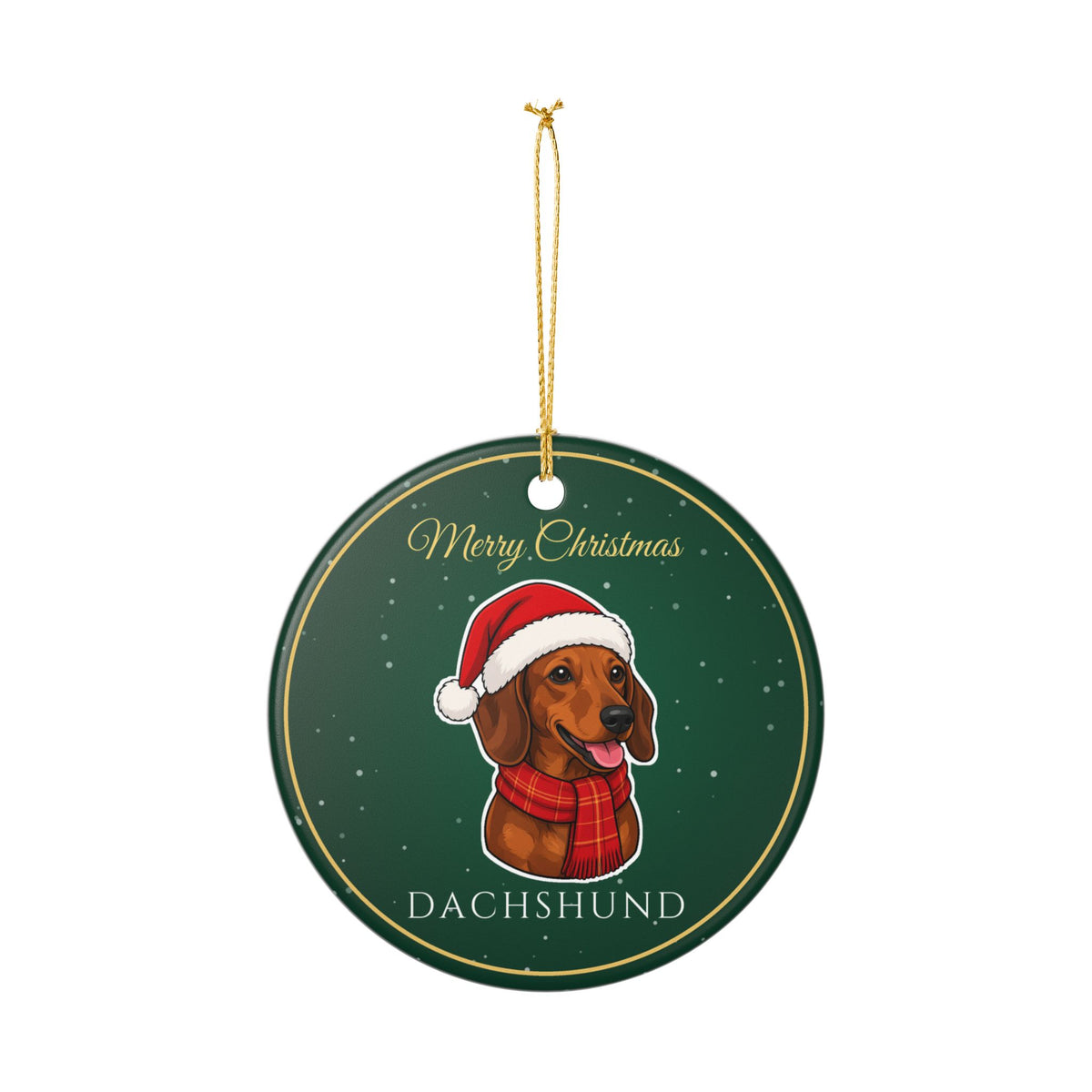 Dachshund Dog Christmas Ornament