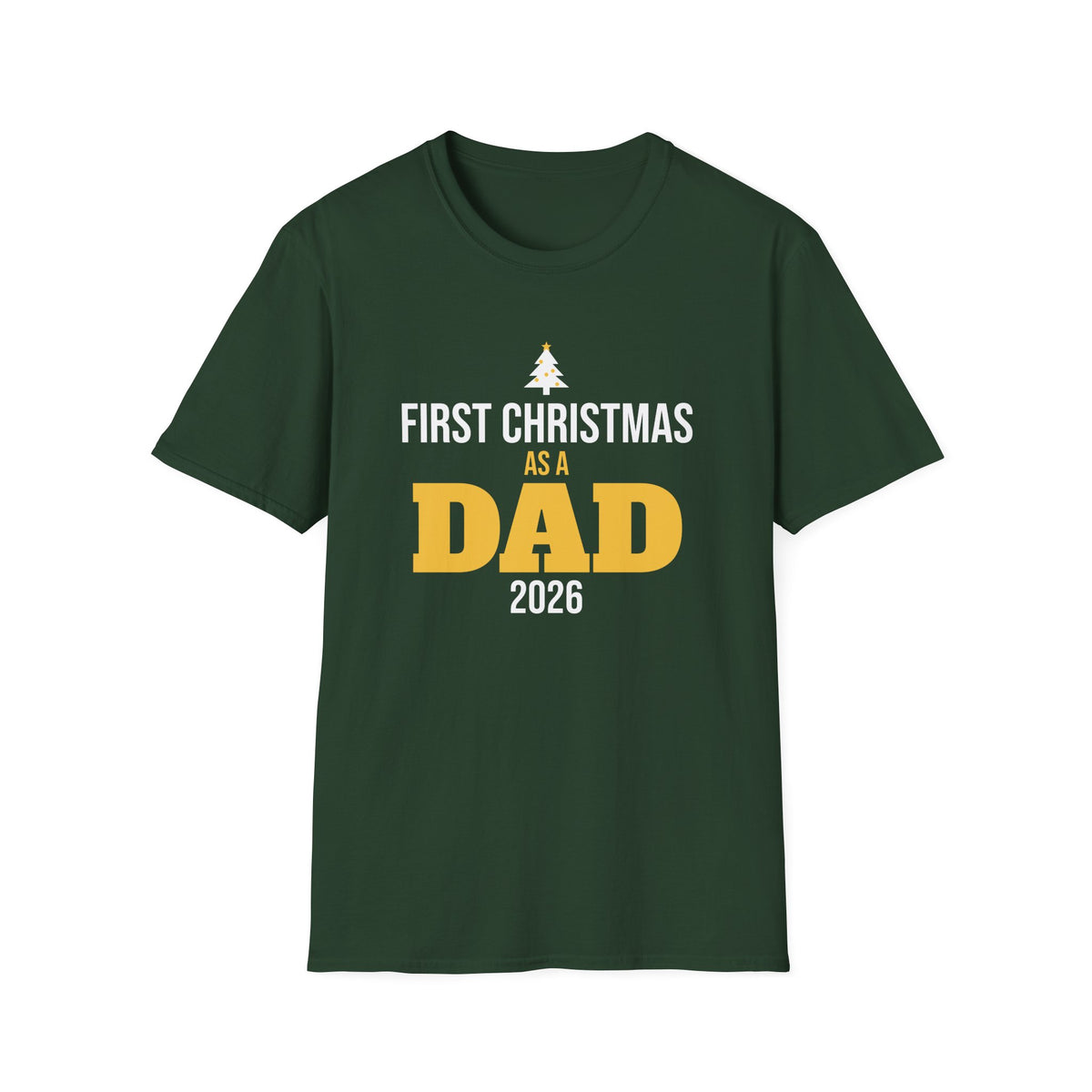 First Christmas As A Dad 2026 T-Shirt New Dad Holiday Gift Tee – Gifted Porch